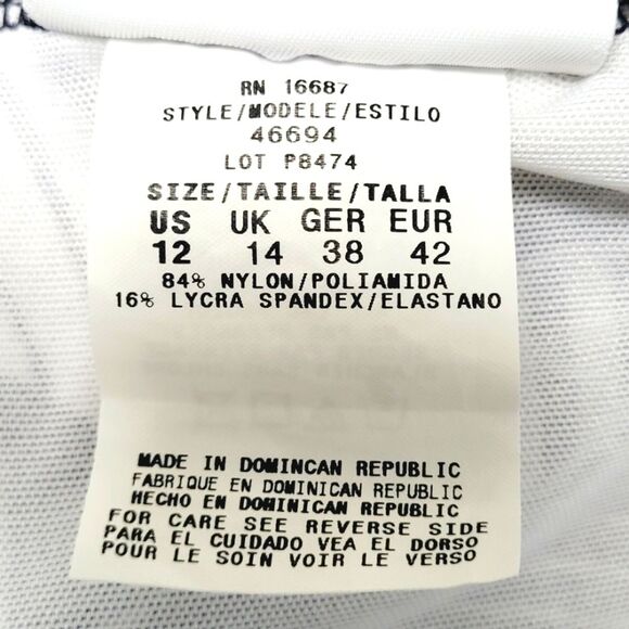 Floral Black and White One-Piece Swimsuit - Picture 10 of 11